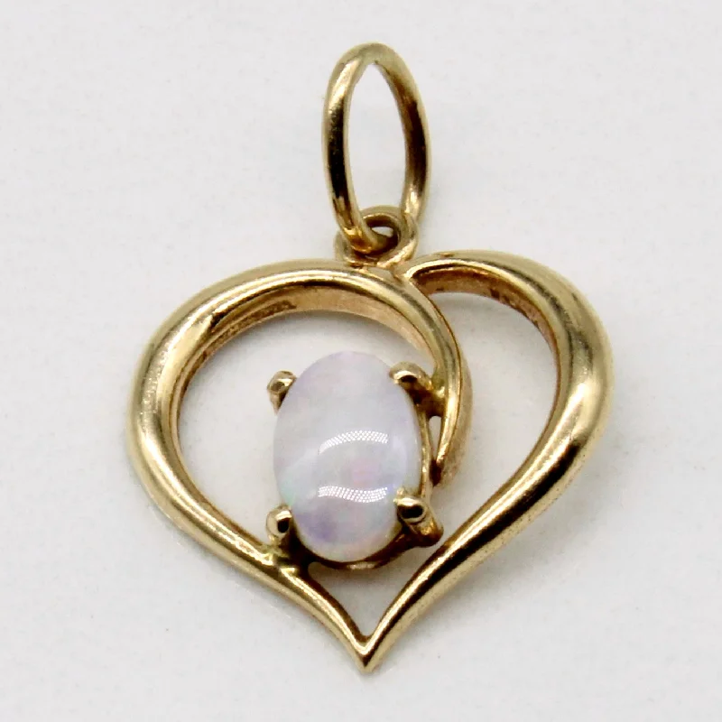 Opal Heart 10k Pendant | 0.25ct |