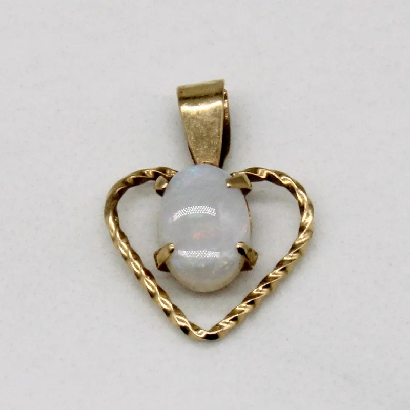 pearl and silver bracelet Opal Heart Pendant | 0.31ct |