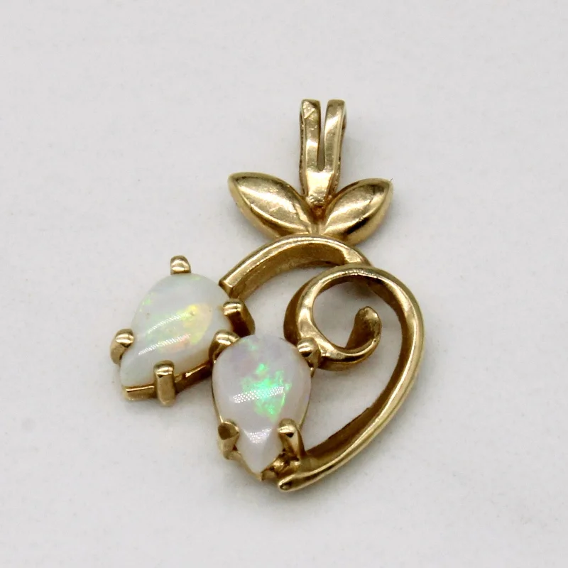 dainty rose gold chain bracelet Opal Pendant | 0.52ctw |
