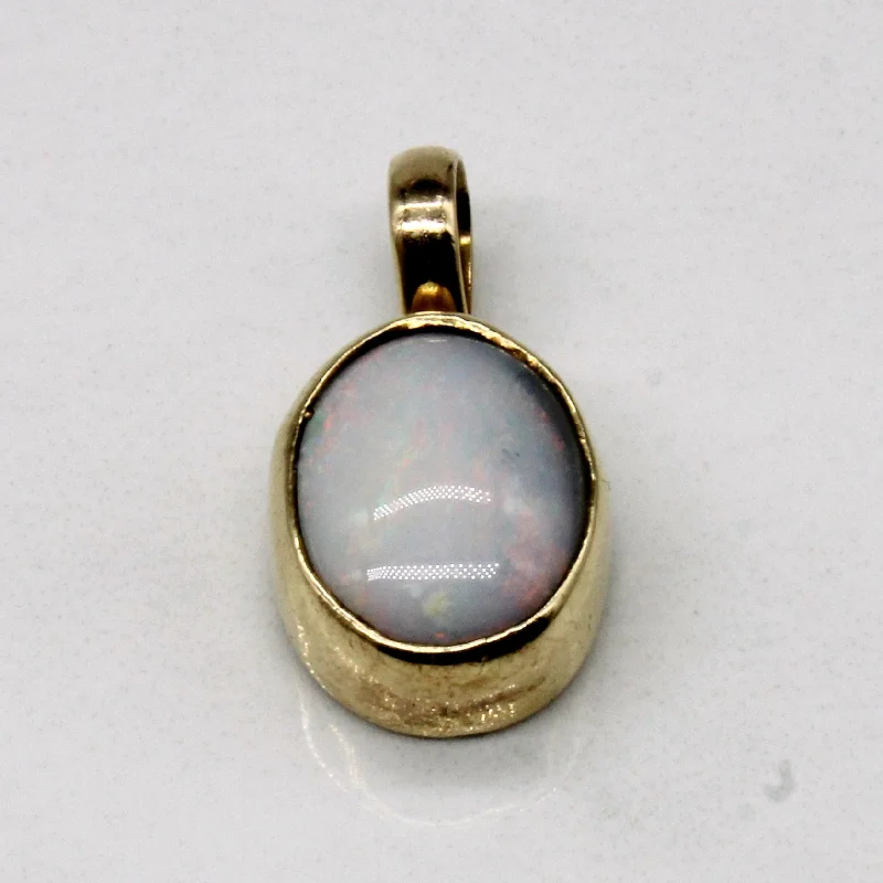 personalized bar necklace silver Opal Pendant | 2.15ct |