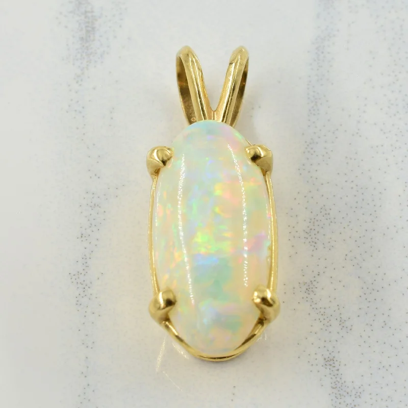 vintage-style floral brooch Opal Pendant | 3.40ct |