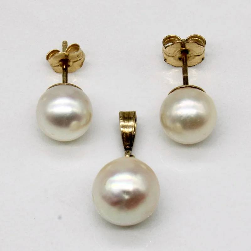 Pearl Earrings & Pendant | 7.3 - 8.4mm