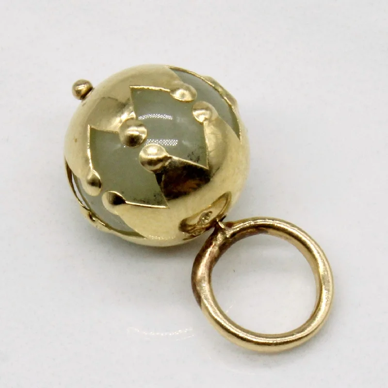 14k gold nose ring hoop Quartzite Bead Charm | 5.00ct |