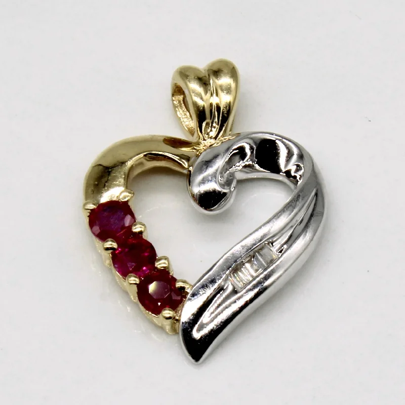 unique moon phase ring Ruby & Diamond Heart Pendant | 0.30ctw, 0.04ctw |