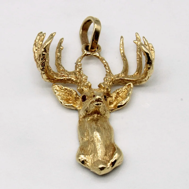 personalized silver cuff bracelet Ruby Stag Pendant | 0.02ctw |