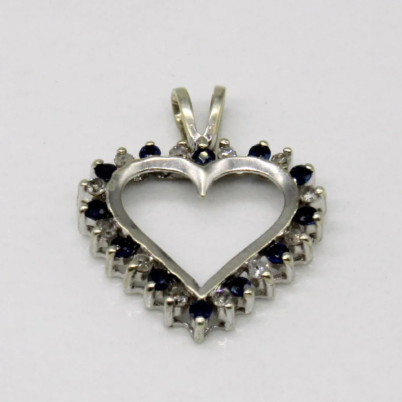 sparkling diamond drop earrings Sapphire & Diamond Heart Pendant | 0.18ctw, 0.06ctw |
