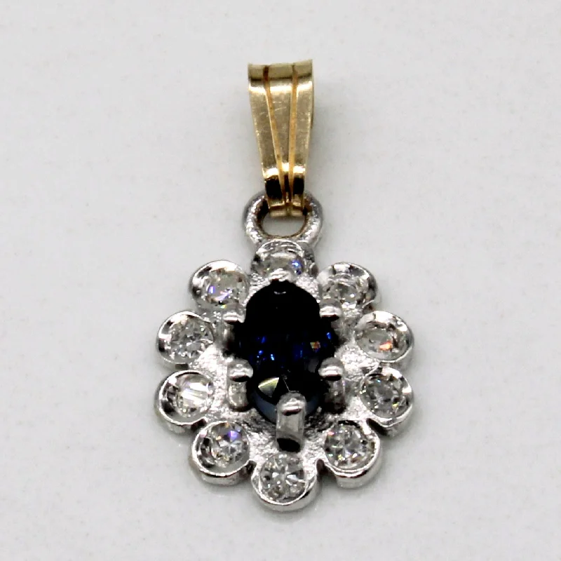 infinity couple’s ring matching set Sapphire & Diamond Pendant | 0.25ct, 0.10ctw |