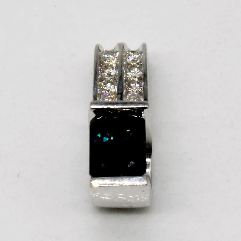 luxury emerald ring platinum Sapphire & Diamond Pendant | 0.75ct, 0.08ctw |