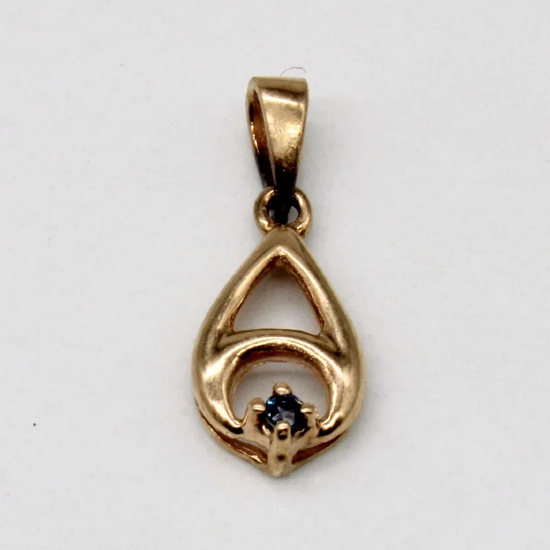 infinity necklace with birthstones Sapphire Drop Pendant | 0.02ct |