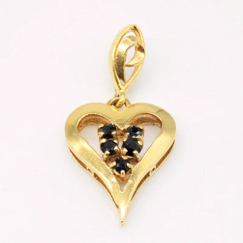 real citrine gemstone pendant Sapphire Heart Pendant | 0.25ctw |