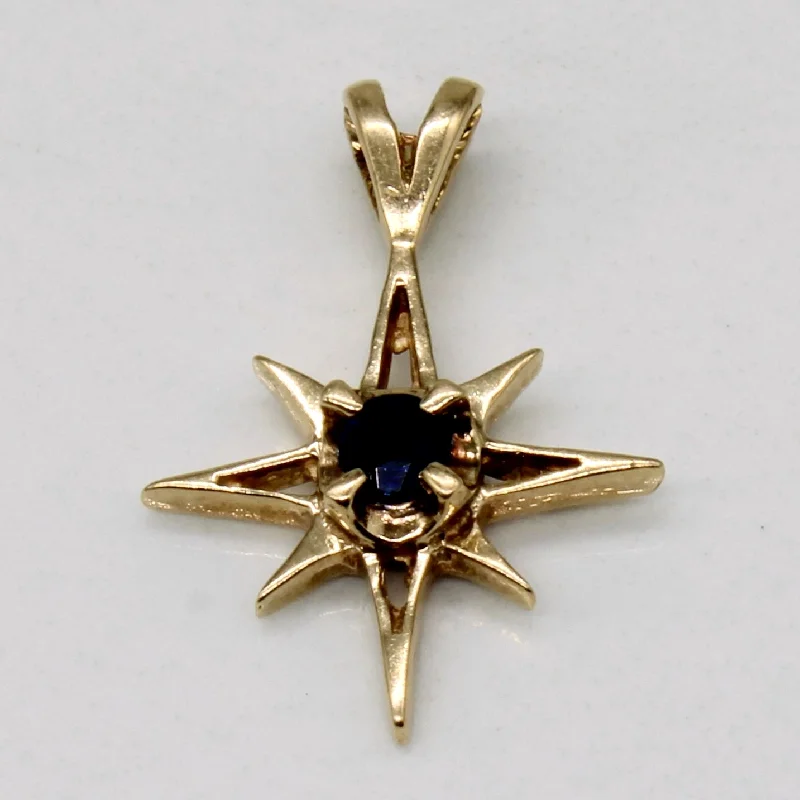 vintage Victorian brooch pin Sapphire Star Pendant | 0.12ct |