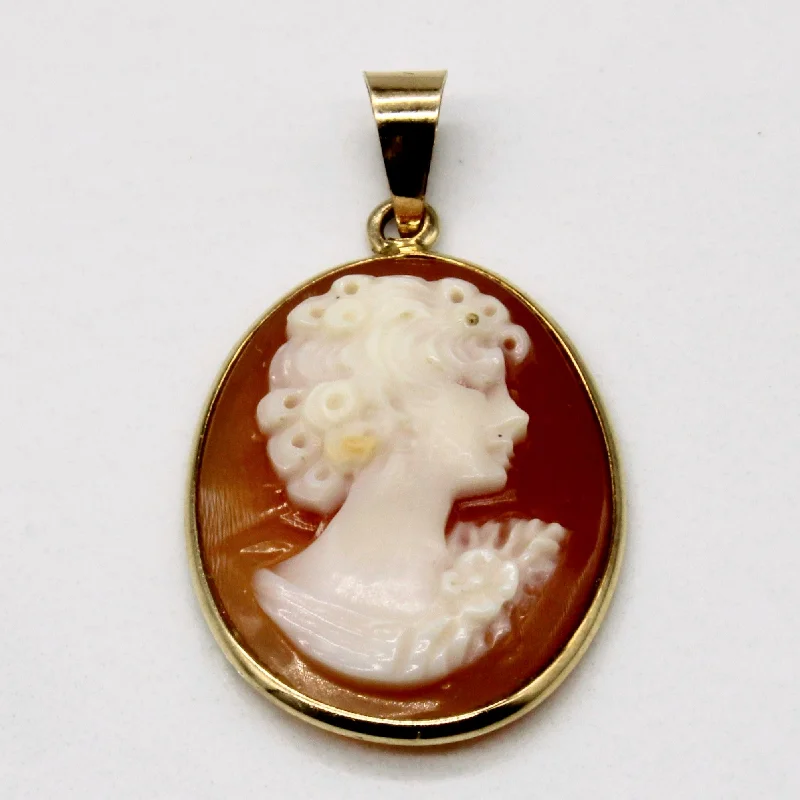 real ruby pendant necklace Seashell Cameo Pendant | 5.30ct |