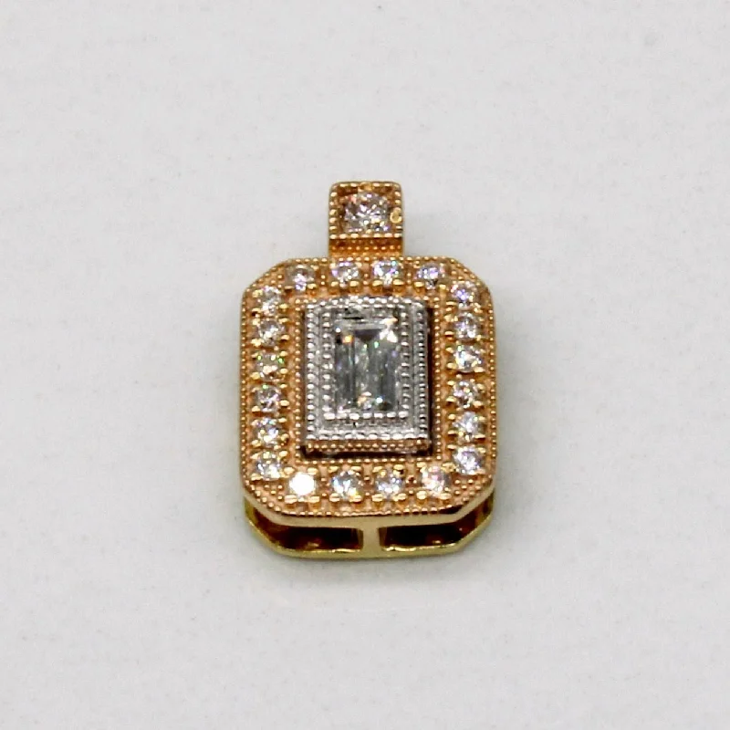 wedding band with diamonds 'Simon G' Tri Tone Gold Diamond Pendant | 0.19ctw |