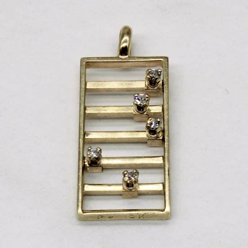 butterfly charm bracelet delicate Sliding Diamond Abacus Pendant | 0.13ctw |
