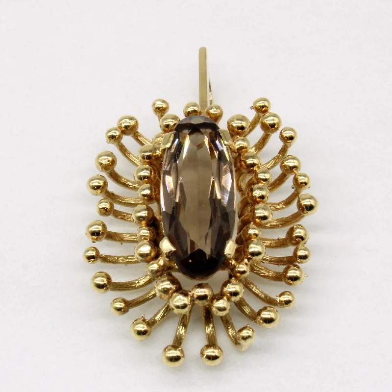 handmade copper wire ring Smokey Quartz Pendant | 1.70ct |
