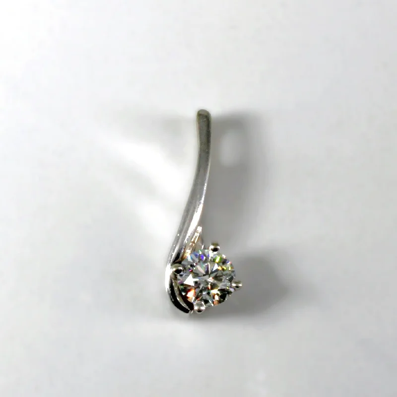 vintage locket necklace gold Solitaire Diamond Drop Pendant | 0.54ct |