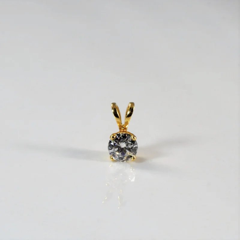 dainty snake ring gold Solitaire Diamond Pendant | 0.22ct |