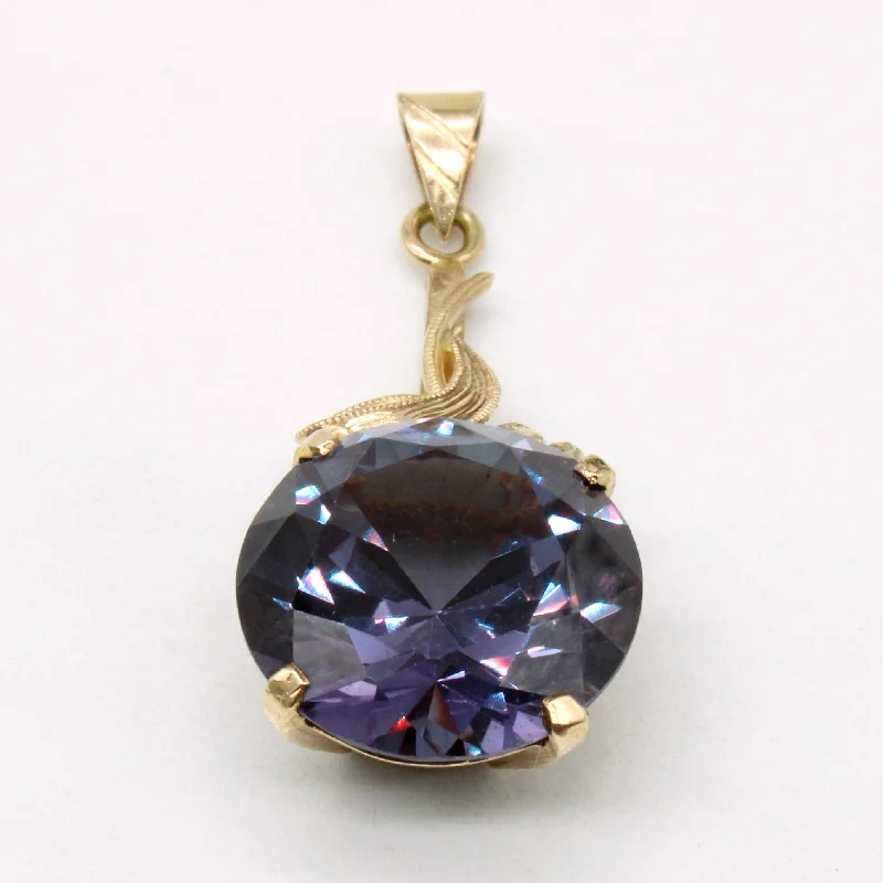 Synthetic Colour Change Sapphire Pendant | 11.00ct |