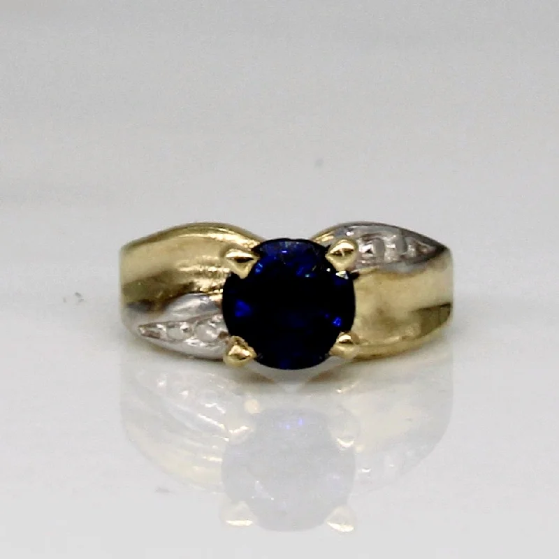 custom engraved infinity necklace Synthetic Sapphire Ring Charm | 0.10ct |