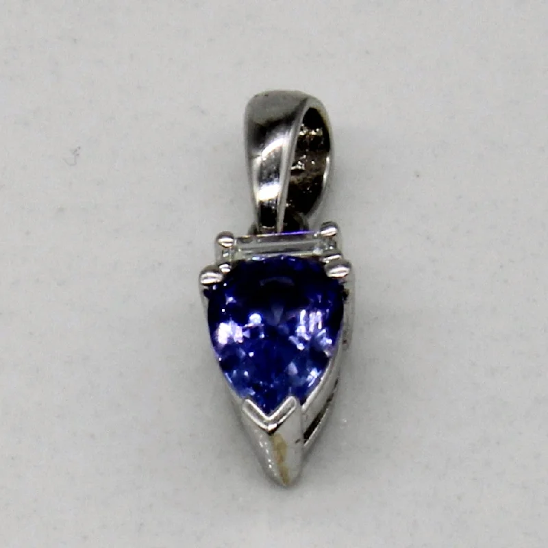 hammered copper wedding band Tanzanite & Diamond Pendant | 0.35ct, 0.04ct |