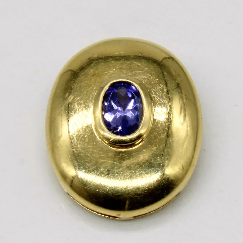 minimalist threader earrings gold Tanzanite Pendant | 0.49ct |