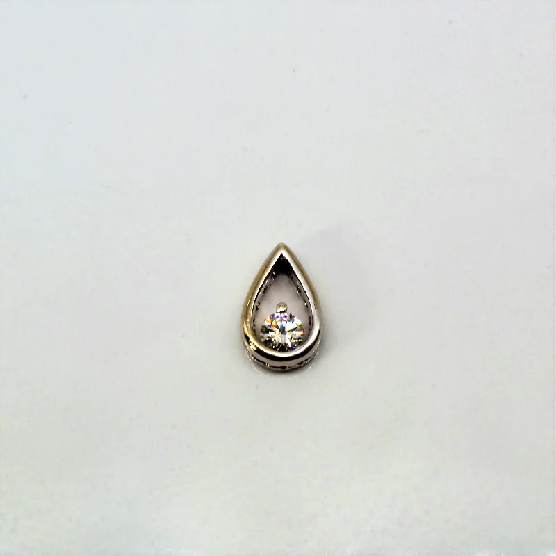 classic pearl choker necklace Tear Drop Shape Solitaire Diamond Pendant | 0.46ct |