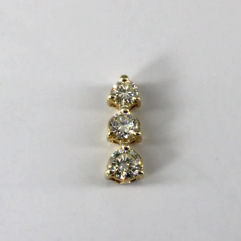 minimalist stacking rings set Three Stone Diamond Pendant | 1.31ctw |