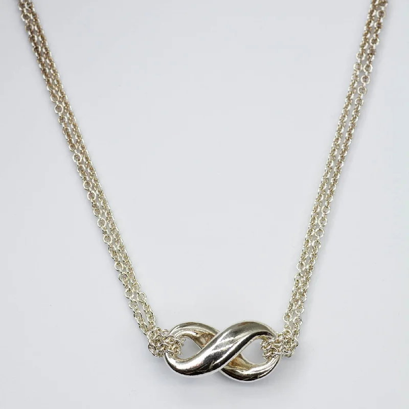 men’s woven leather bracelet 'Tiffany & Co.' Silver 925 Infinity Necklace | 16" |