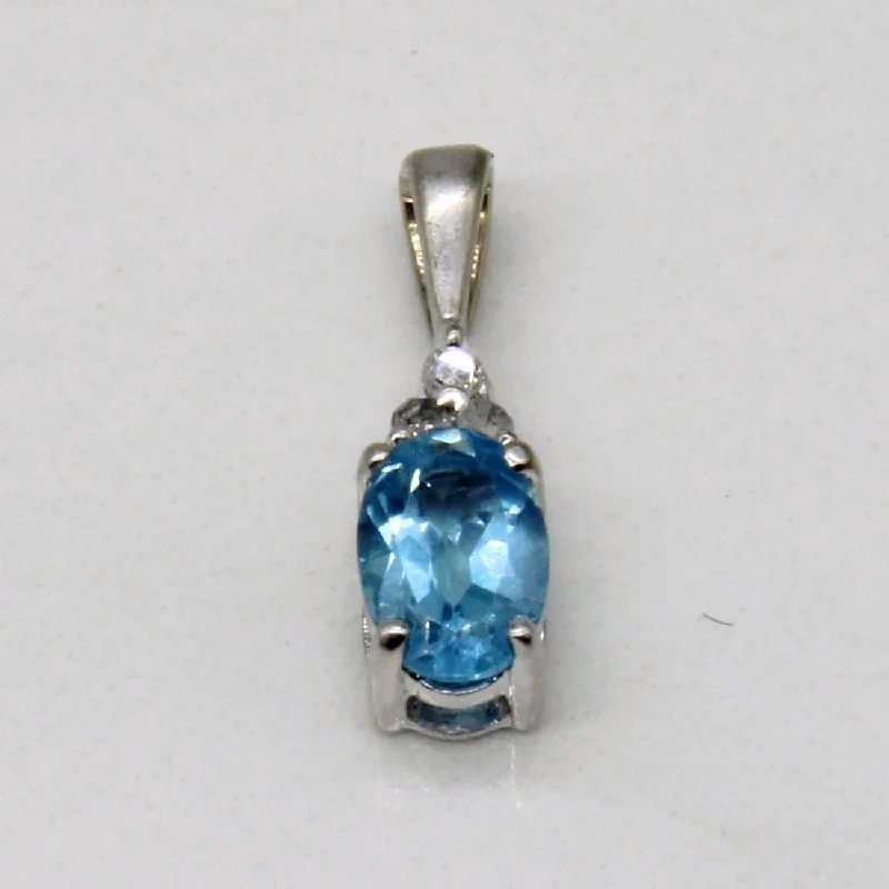 Topaz & Diamond Pendant | 0.42ct, 0.02ctw |