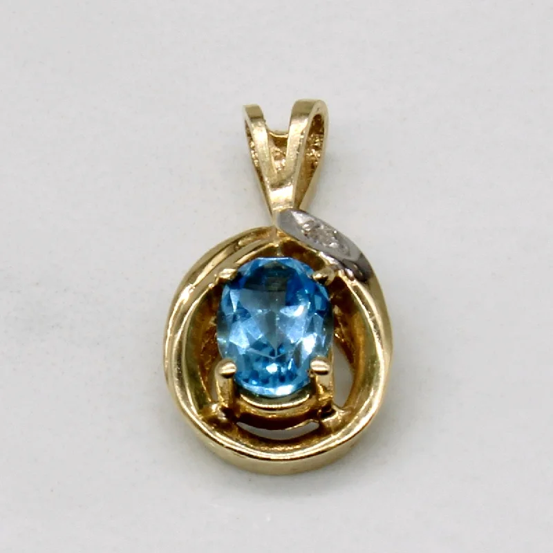 white gold infinity ring Topaz & Diamond Pendant | 0.50ct, 0.01ct |