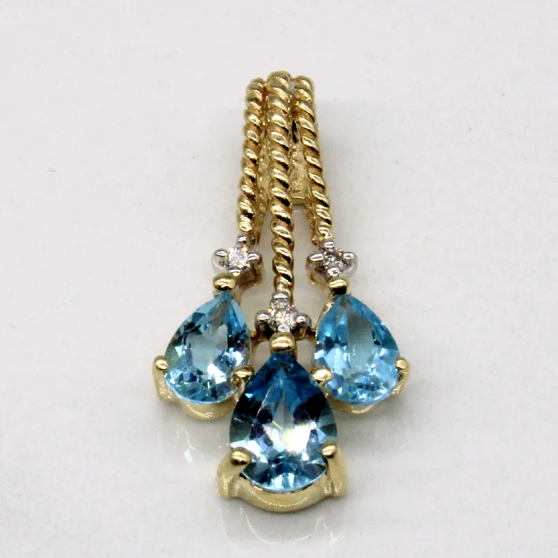 handmade ceramic bead bracelet Topaz & Diamond Pendant | 1.60ctw, 0.03ctw |