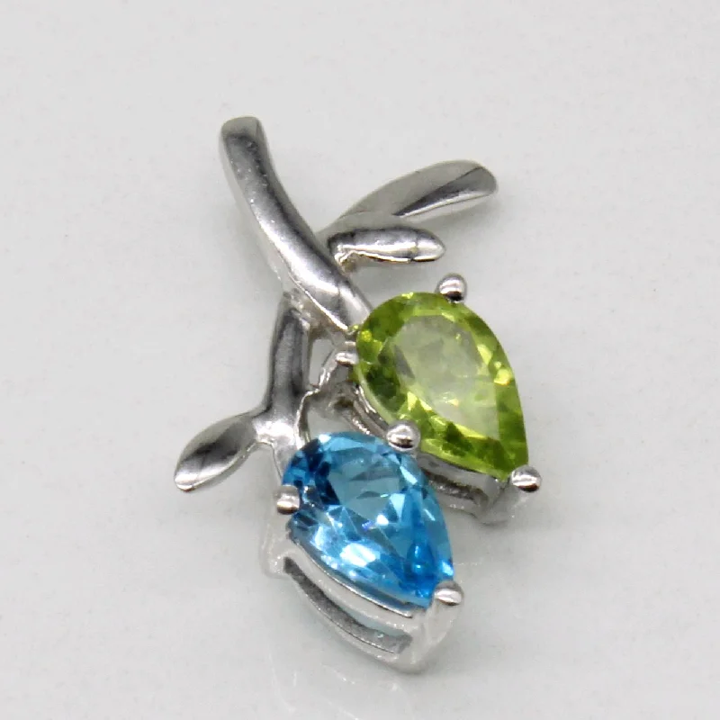snake chain bracelet gold Topaz & Peridot Pendant | 0.44ct, 0.40ct |
