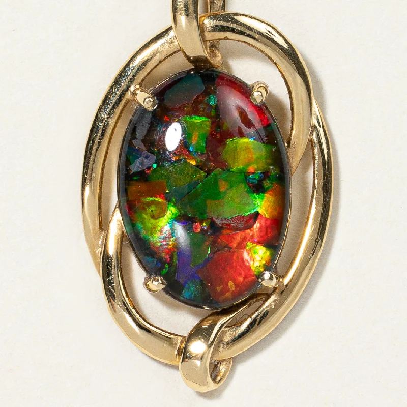 emerald gemstone earrings Triplet Ammolite Pendant | 3.50ct |