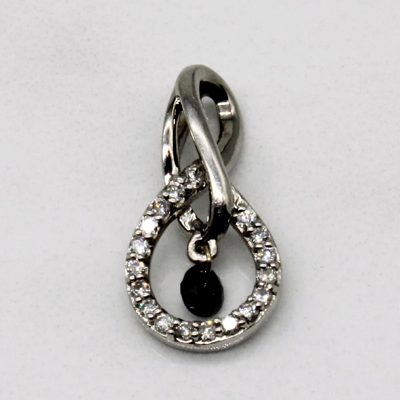 handmade leather pendant necklace White & Black Diamond Pendant | 0.05ctw, 0.05ct |