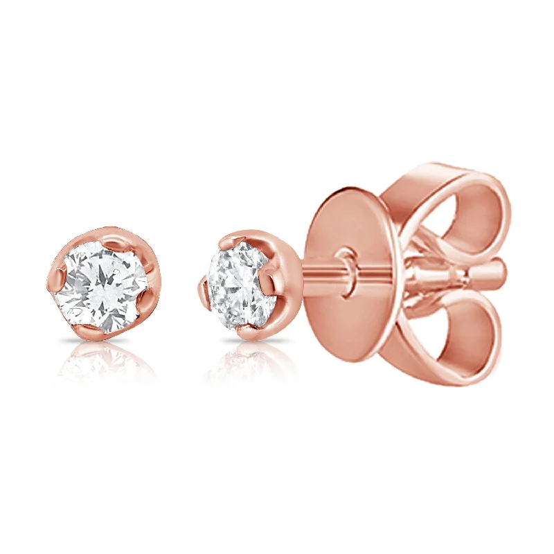 handmade resin flower earrings Classic 4 Prong Diamond Stud Earrings
