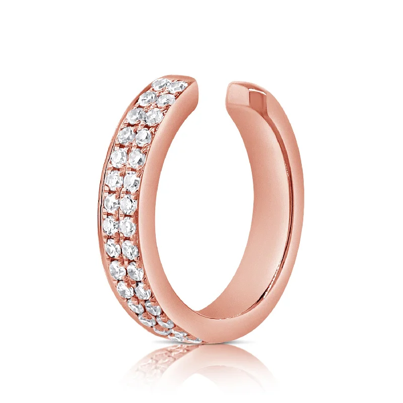 celestial constellation necklace silver Gold Cuff Earring Double Row Pave Diamonds