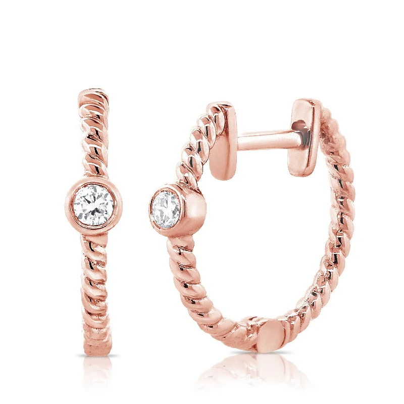 modern infinity signet ring 14K Gold Twisted Hoop Earrings