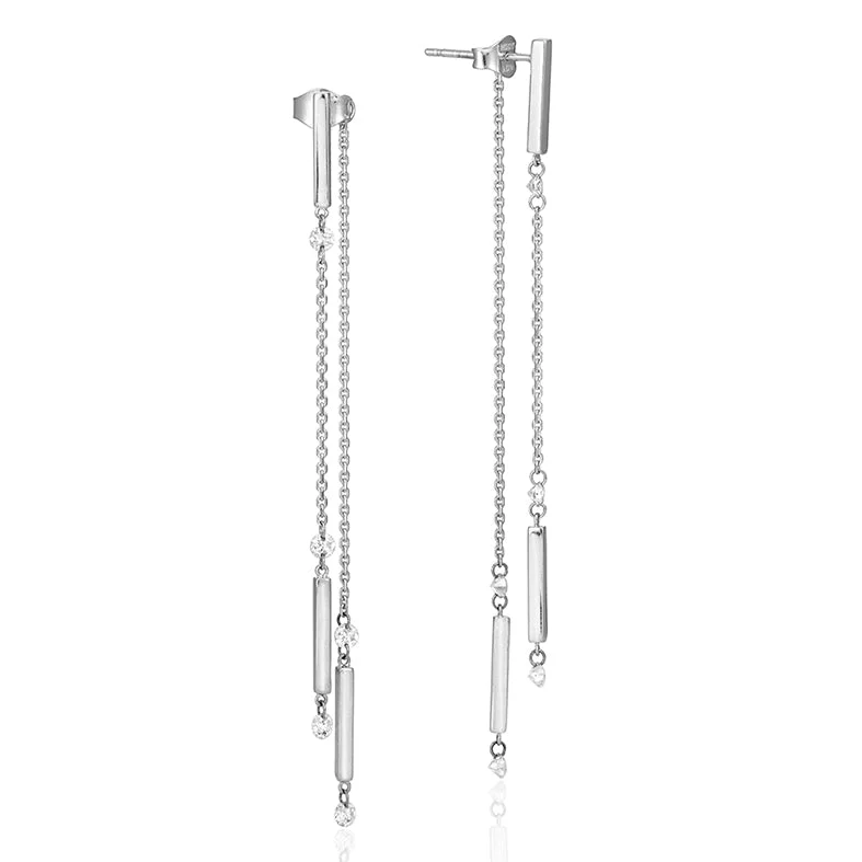 white gold infinity ring 3-in-1 Dashing Diamonds Earrings