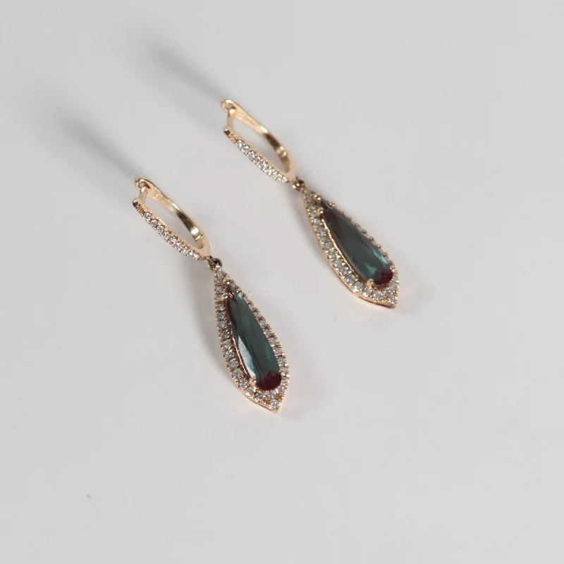 vintage citrine ring Alexandrite + Diamond Drop Earrings