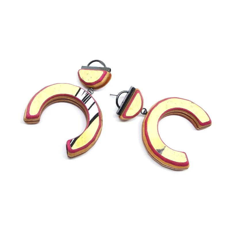 Arc Diam Post Dangle Earrings