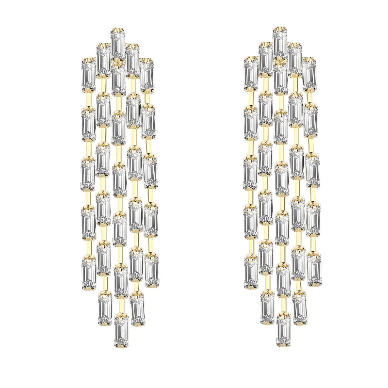 handcrafted braided silver bracelet Astrid CZ Drop Earring