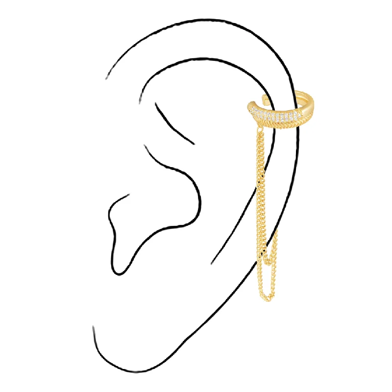 adjustable braided rope ring Billie Chain Ear Cuff