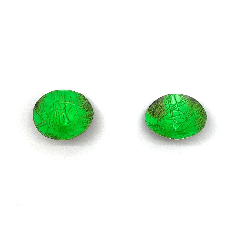 real jade bangle bracelet Bright Green Cone Earrings