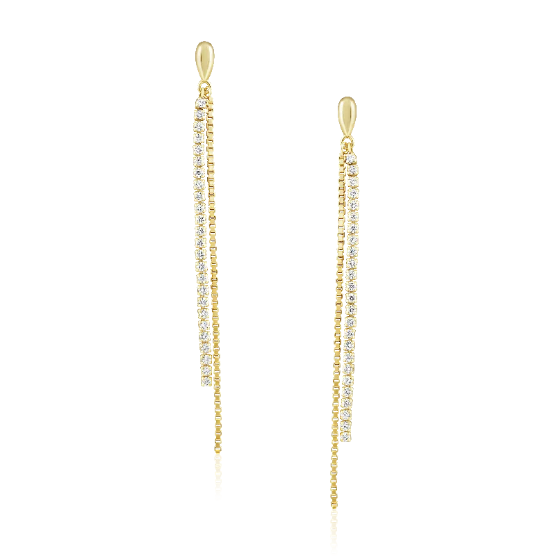 delicate gold band ring Cher Drop Earring