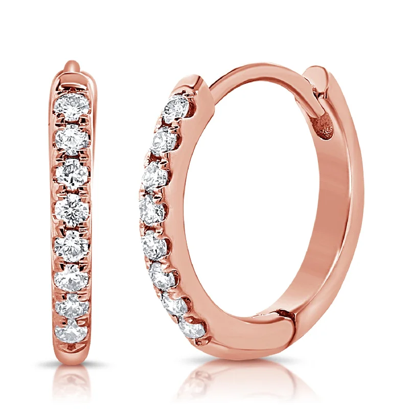 men’s engraved stainless steel bracelet Classic Huggie Earrings with Diamonds