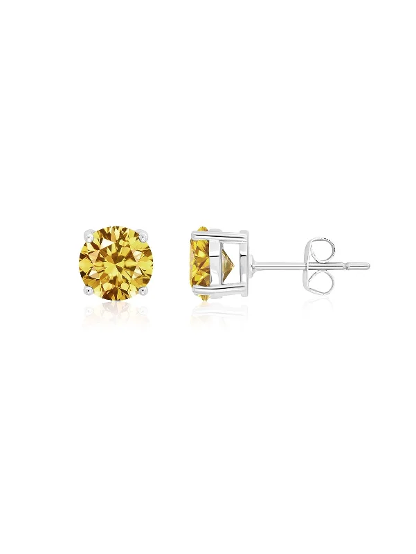 vintage flower brooch pin November Birthstone Stud Earrings Finished in Pure Platinum vintage flower brooch pin November Birthstone Stud Earrings Finished in Pure Platinum