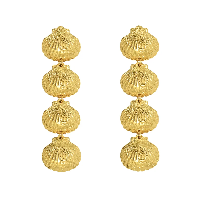 statement gold cuff earrings Cordelia Drop Earring