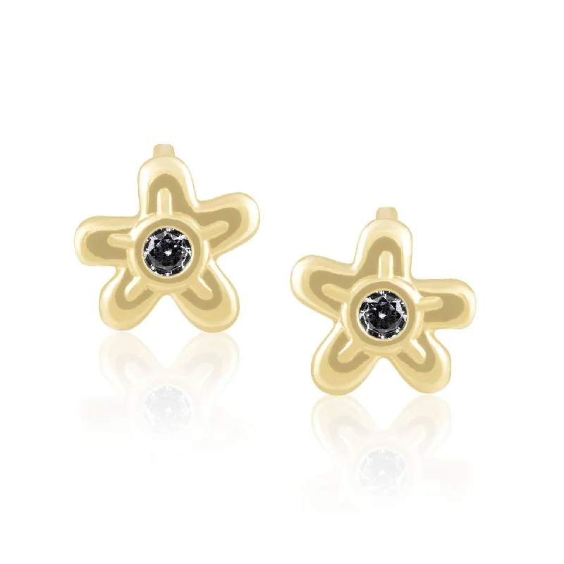 rose gold initial pendant necklace Daisy Stud