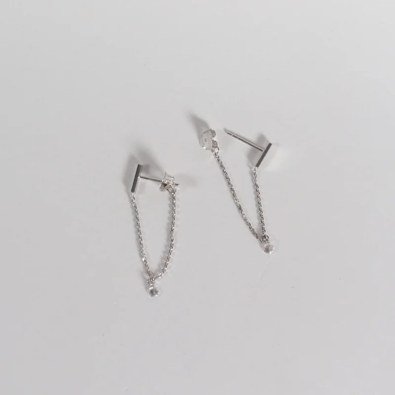 diamond halo pendant necklace Dashing Diamonds Chain Earrings