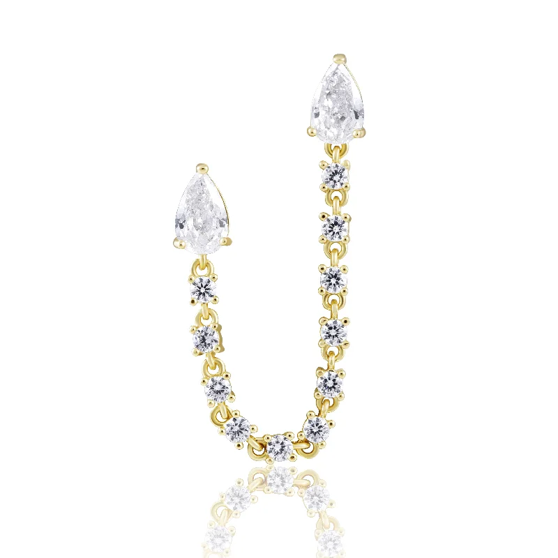 real diamond eternity band Delilah Double Stud Earring